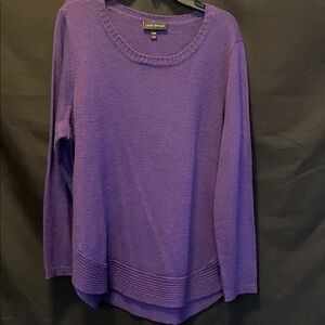 Lane Bryant Rich Purple Crew Neck Sweater